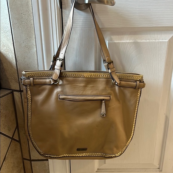 Tan Leather Tote Bag - Picture 1 of 6
